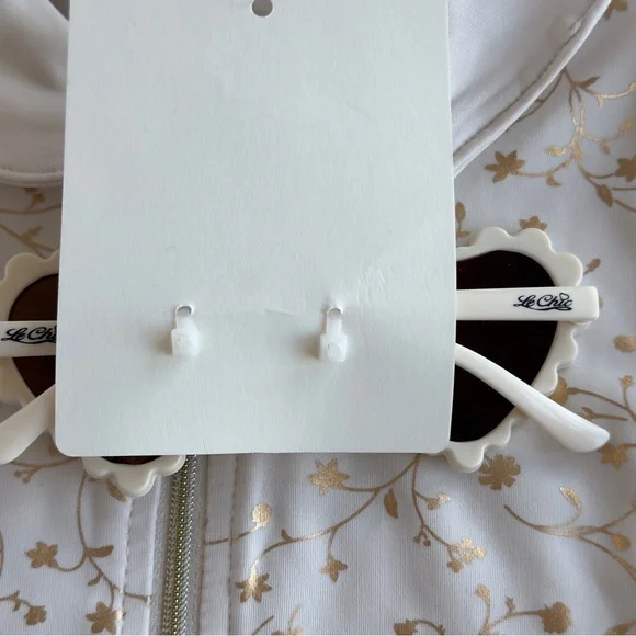 LeChic Toddler Little Girls One Piece Swimsuit & Sunglasses Set Size 2 NWT NEW - Picture 4 of 12